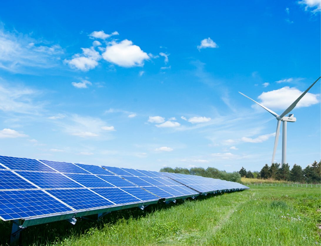 Solar Panels With Wind Turbine